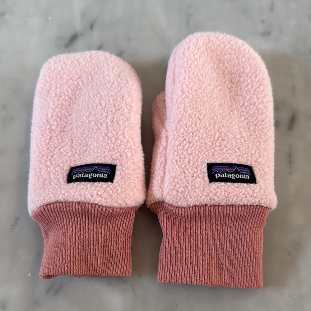 Patagonia Pink Baby Mittens